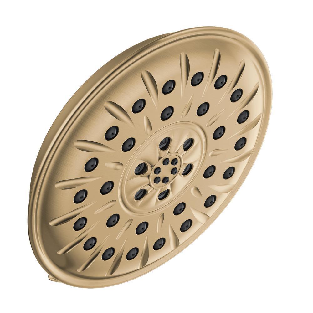 4-Spray 8.3 in. Single Wall Mount Fixed H2Okinetic Shower Head in Matte Black - Super Arbor