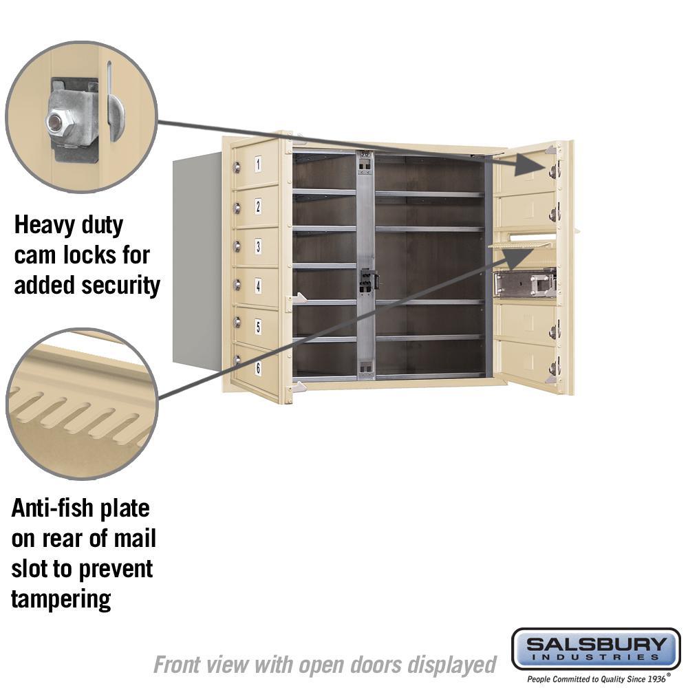3700 Horizontal Series 10-Compartment Recessed Mount Mailbox - Super Arbor