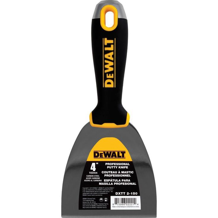 4 in. Carbon Steel Putty Knife with Soft Grip Handle