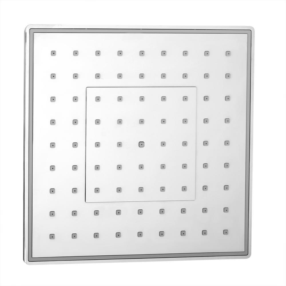 1-Spray 7.88 in. Single Wall Mount Fixed Rain Shower Head in Chrome - Super Arbor