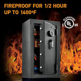 EF4738E 4.71 cu ft Fireproof Safe and Waterproof Safe with Digital Keypad - Super Arbor