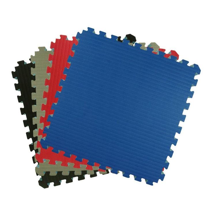 Greatmats Home MMA BJJ Black/Gray 24 in. x 24 in. x 1-5/8 in. Foam Interlocking Floor Tile (Case of 10)