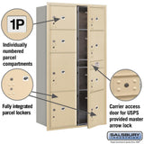 3700 Horizontal Series 8-Parcel Locker Recessed Mount Mailbox - Super Arbor