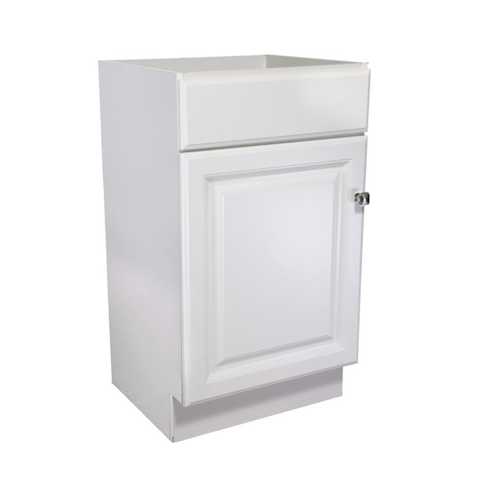 Wyndham 24 in. W x 18 in. D Unassembled Bath Vanity Cabinet Only in White Semi-Gloss