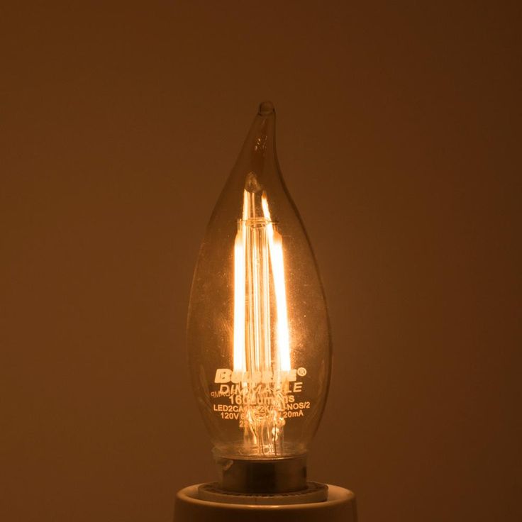 Bulbrite 25W Equivalent Amber Light CA10 Dimmable LED Filament Light Bulb (4-Pack)