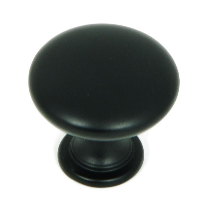 1.25 in. Matte Black Round Cabinet Knob (Pack of 10) - Super Arbor