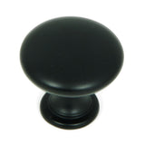 1.25 in. Matte Black Round Cabinet Knob (Pack of 10) - Super Arbor