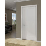 30 in. x 80 in. White 1-Panel Shaker Solid Core Wood Interior Door Slab - Super Arbor
