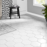 Merola Tile Textile Hex White 8-5/8 in. x 9-7/8 in. Porcelain Floor and Wall Tile (11.56 sq. ft. / case)