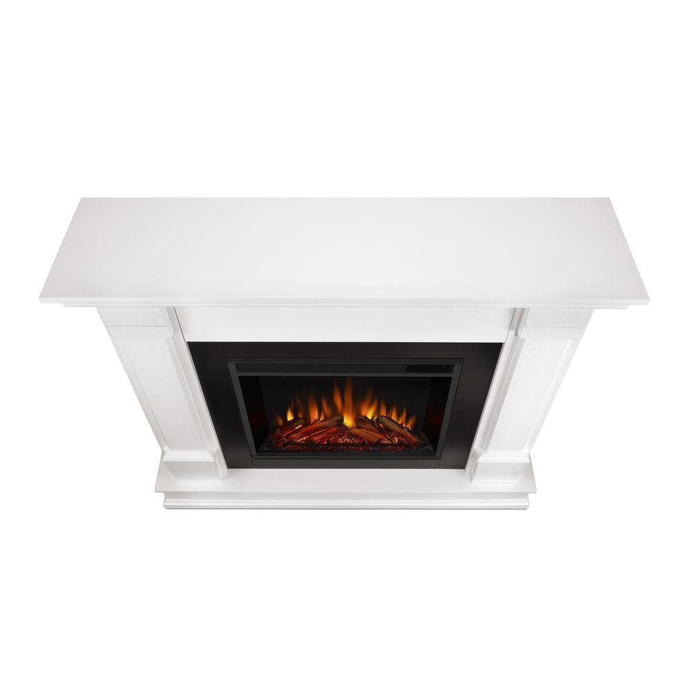 Silverton 48 in. Electric Fireplace in White - Super Arbor