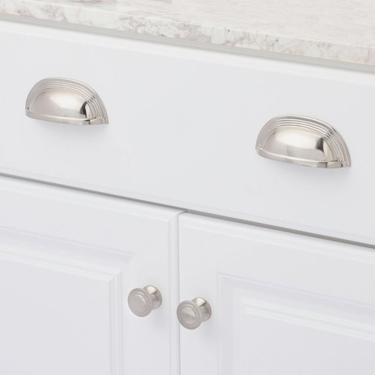 Deco 96 mm Center-to-Center Satin Nickel Cup Pull