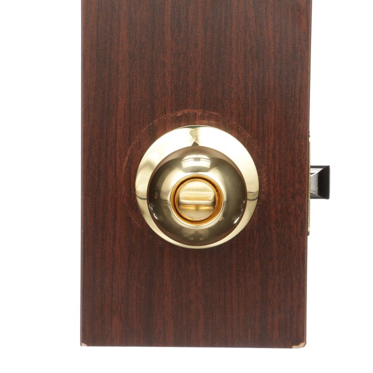 Brink's Keyed Entry Ball Style Doorknob, Polished Brass Finish