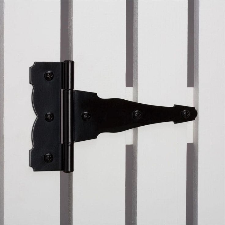 Everbilt Black Stainless Steel Decorative Gate Hinge and Latch Set