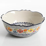 Luxembourg 8 in. and 10 in. 32 fl. oz. and 64 fl. oz. Multicolored Stoneware Serving Bowls (Set of 2)