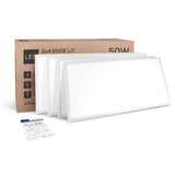 2 ft. x 4 ft. White Integrated LED Dimmable Edge Lit Panel, 5000K (4-Pack) - Super Arbor