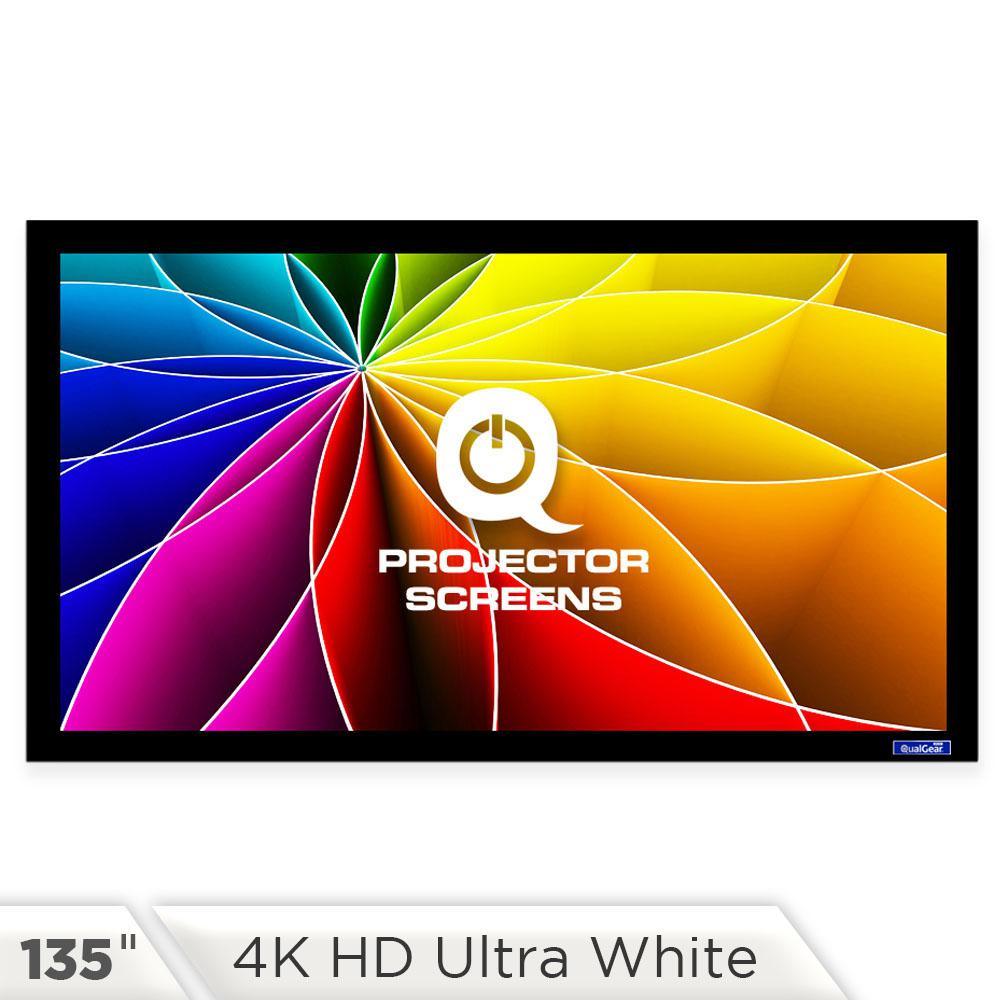 Fixed Frame Projector Screen - 16:9, 135 in. 4k HD Ultra White 1.2 Gain - Super Arbor