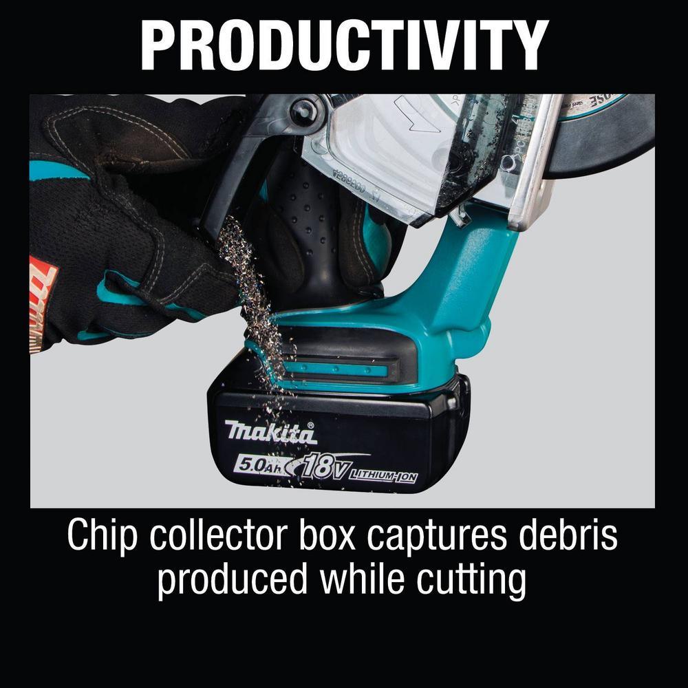 18-Volt 5-3/8 in. 5.0 Ah LXT Lithium-Ion Cordless Metal Cutting Saw Kit with Electric Brake and Chip Collector - Super Arbor