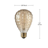 Globe Electric 40W Amber Designer Vintage Edison Granada Incandescent Light Bulb