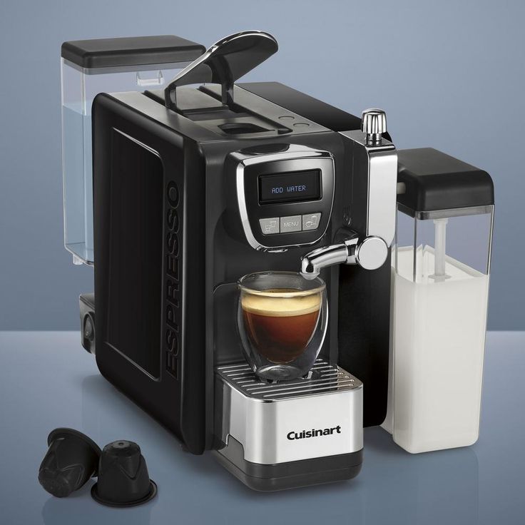 1-Cup Espresso Defined Black Espresso, Cappuccino and Latte Machine