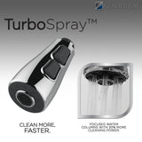 Dylan Single-Handle Pull-Down Kitchen Faucet with TurboSpray and FastMount in Stainless Steel - Super Arbor