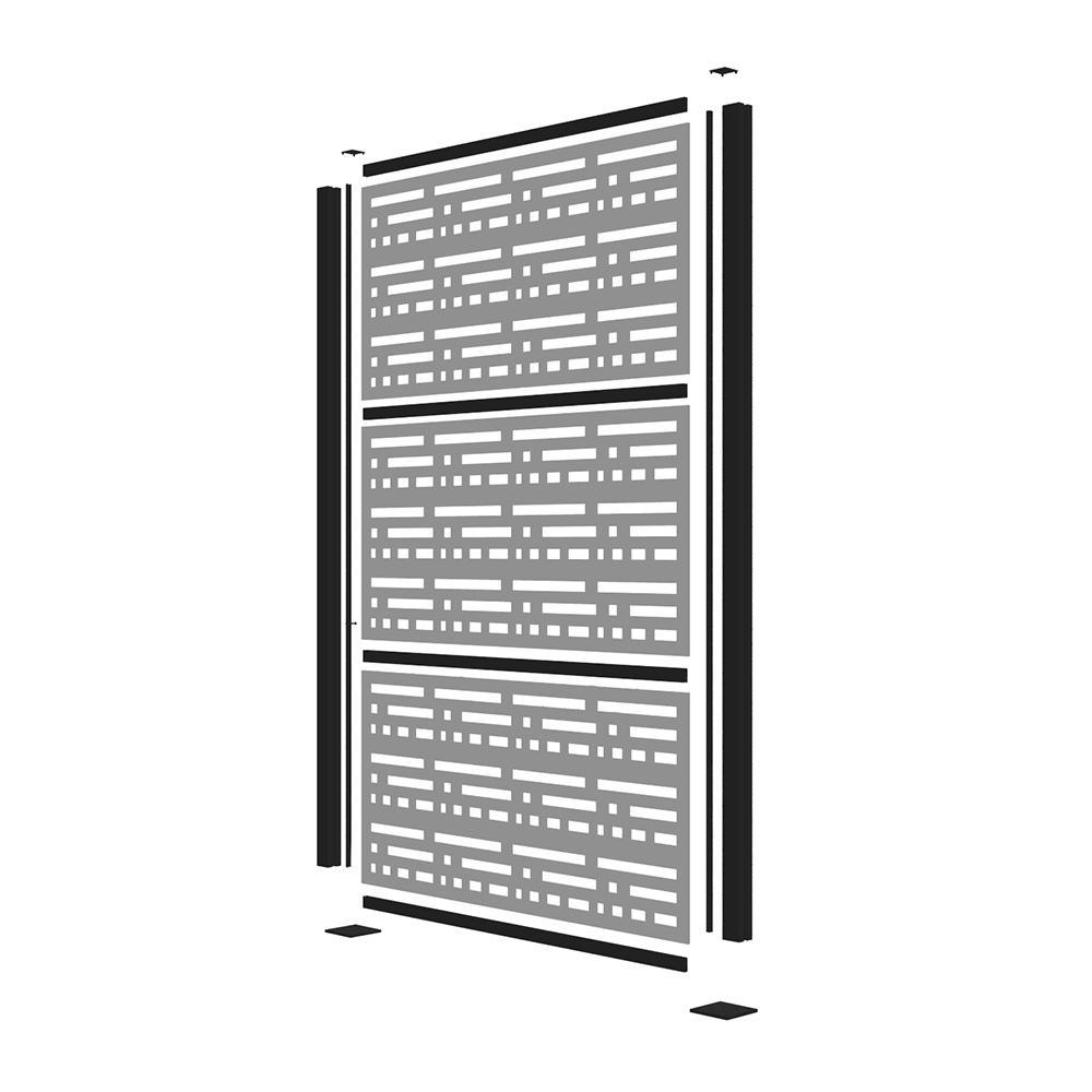 TuffBilt 2 ft. x 4ft. Matte Black Decorative Screen Panel Frame Kit - Super Arbor