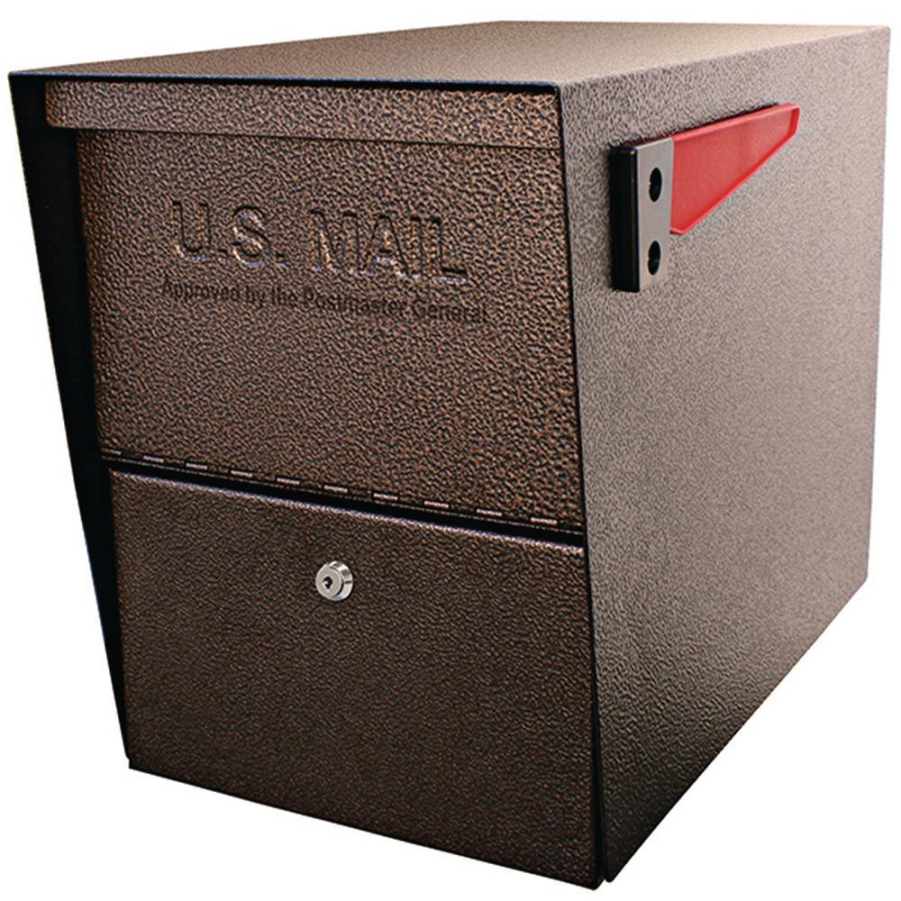 Package Master Locking Post-Mount Mailbox with High Security Reinforced Patented Locking System, Black - Super Arbor
