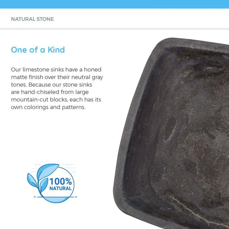 MR Direct Stone Vessel Sink in Gray Limestone