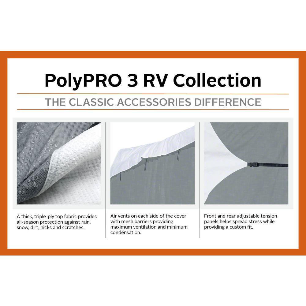 Classic Accessories PolyPro III 492 in. x 105 in. x 126 in. Class A RV Cover - Super Arbor