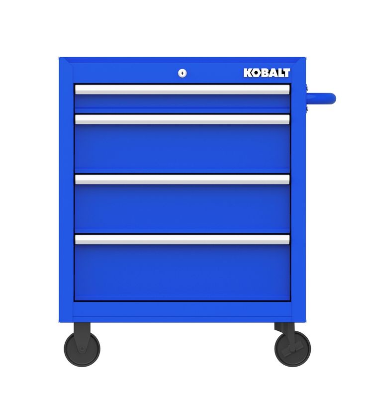Kobalt 26.7-in W x 33-in H 4-Drawer Steel Rolling Tool Cabinet (Blue)