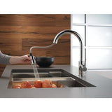 Delta Trinsic Chrome 1-Handle Deck-Mount Pull-Down Handle Kitchen Faucet