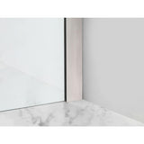 68 in. - 72 in. x 36 in. x 80 in. Frameless Corner Sliding Shower Enclosure Clear Glass in Stainless Steel Left - Super Arbor