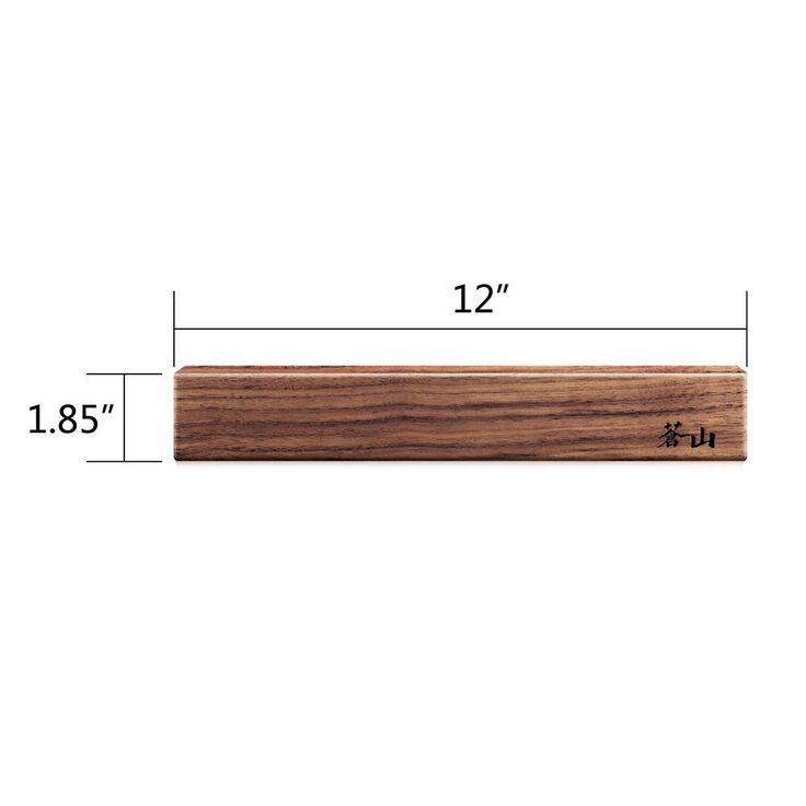 Walnut Wood 12 in. Magnetic Knife Bar