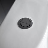 0.8 GPF/1.28 GPF Dual Flush Round Shape Ceramic Elongated Toilet Including Toilet Round Only Seat in White