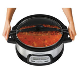 FlexCook 6 Qt. Silver Programmable Slow Cooker with Temperature Controls