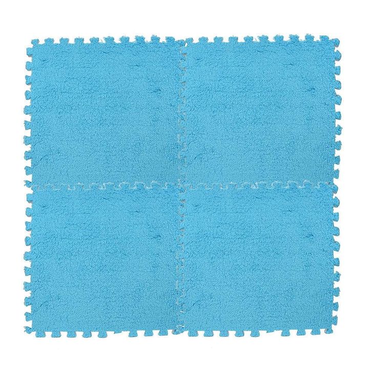 Tuscom 25X25cm Kids Carpet Foam Puzzle Mat EVA Shaggy Velvet Baby Eco Floor 7 colors