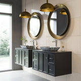 VIGO Titanium Handmade Glass Rectangle Vessel Bathroom Sink in Slate Grey