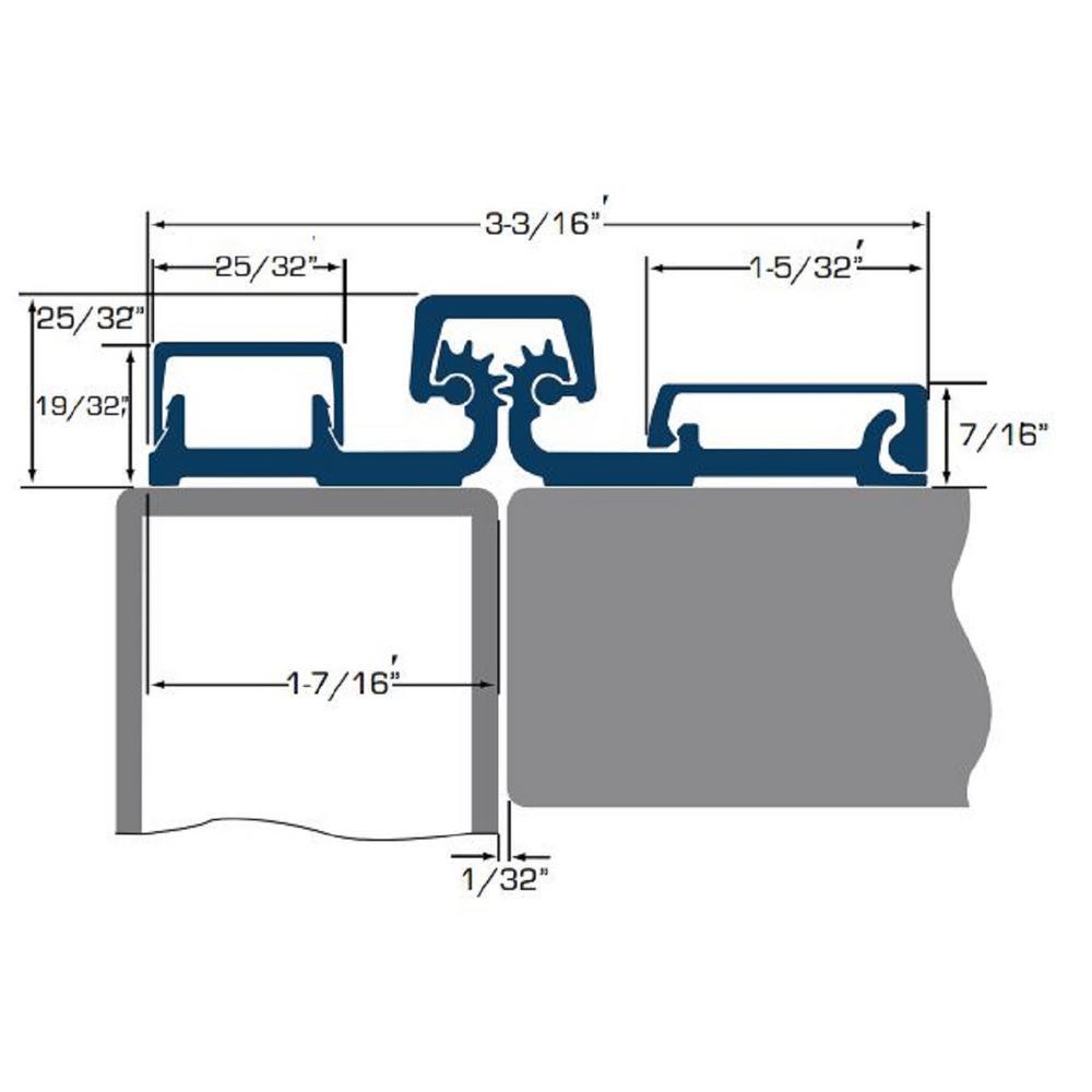 83 in. Full Surface Continuous Hinge Heavy Duty Limited Frame in Duranodic - Super Arbor