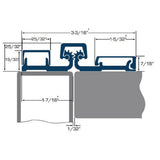 83 in. Full Surface Continuous Hinge Heavy Duty Limited Frame in Duranodic - Super Arbor