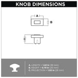 Industrial Insert 1-7/16 in. (36mm) Heirloom Silver and Matte Black Cabinet Knob - Super Arbor