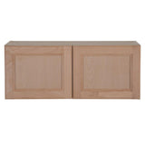 Easthaven Shaker Assembled 36x30x12 in. Frameless Wall Cabinet in Unfinished Beech - Super Arbor