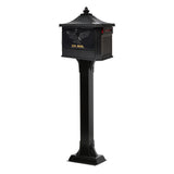 Hemingway All-in-One, Locking, Large, Aluminum, Mailbox and Post Combo, White - Super Arbor