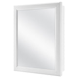 15-1/8 in. W x 19-1/4 in. H Framed Recessed or Surface-Mount Bathroom Medicine Cabinet in White