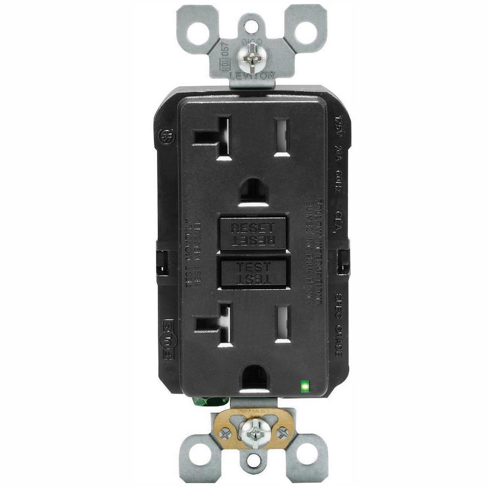 20 Amp 125-Volt Duplex SmarTest Self-Test SmartlockPro Tamper Resistant GFCI Outlet, White - Super Arbor