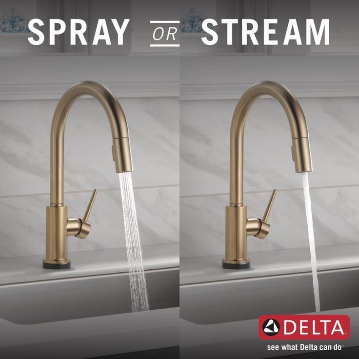 Delta Trinsic Touch2O Champagne Bronze 1-Handle Deck-Mount Pull-Down Touch Kitchen Faucet