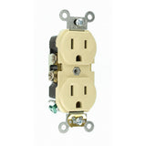 15 Amp Commercial Grade Duplex Outlet, Ivory - Super Arbor