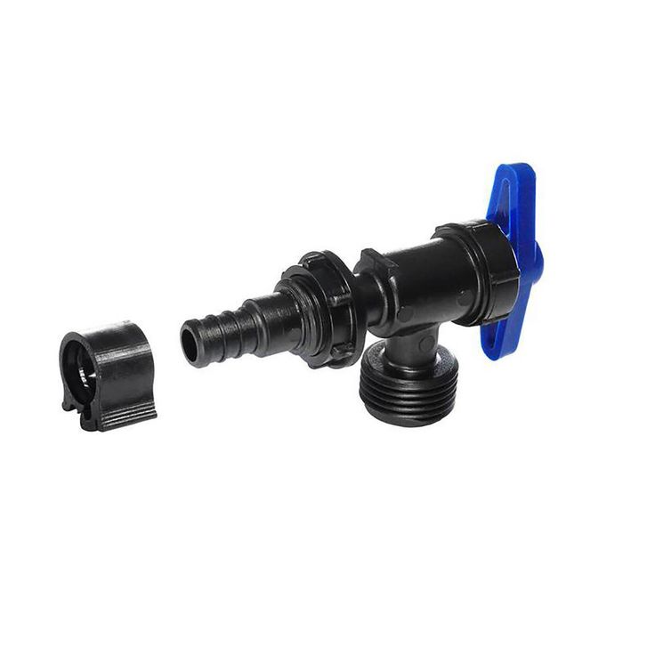 1/2 in. Plastic PEX Barb x 3/4 in. Male Hose Thread Washing Machine Valve Red with Clamp