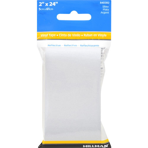 Hillman 2 in. W x 24 in. L Silver Reflective Safety Tape, 1 Pack
