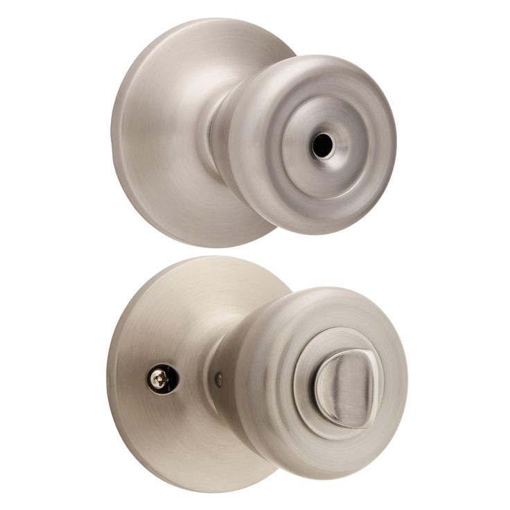 Brink's Privacy Bed/Bath Tulip Style Doorknob, Satin Nickel Finish
