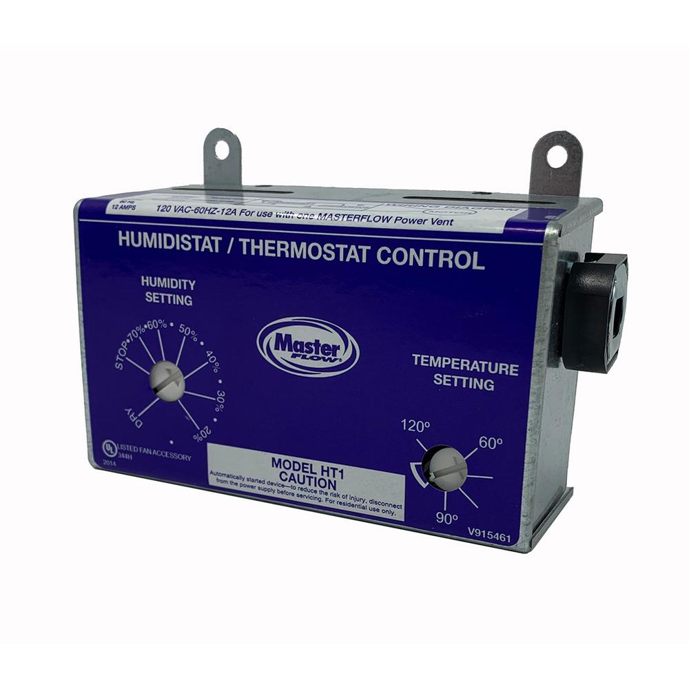 Manually Adjustable Humidistat/Thermostat Control for EGV/ERV Power Vents - Super Arbor