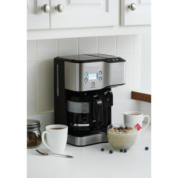 12-Cup Programmable Black Coffee Maker with Hot Water Dispenser